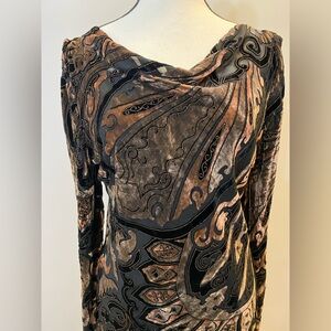 Retro Velvet & Mesh Asymmetrical Top Size M/L #RomanticGoth #VampRomantic #Boho